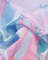 Alice Blue Abstract Lightweight Scarf